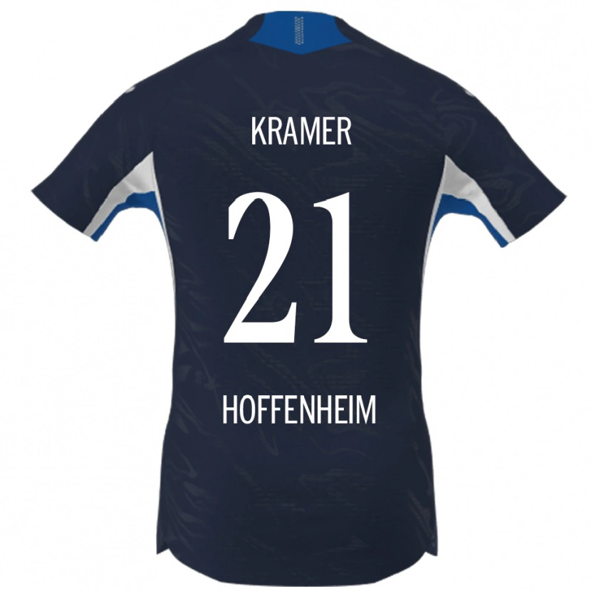 Danxen Męski Emil Kramer #21 Granatowy Biały Domowa Koszulka 2025/26 Koszulki Klubowe