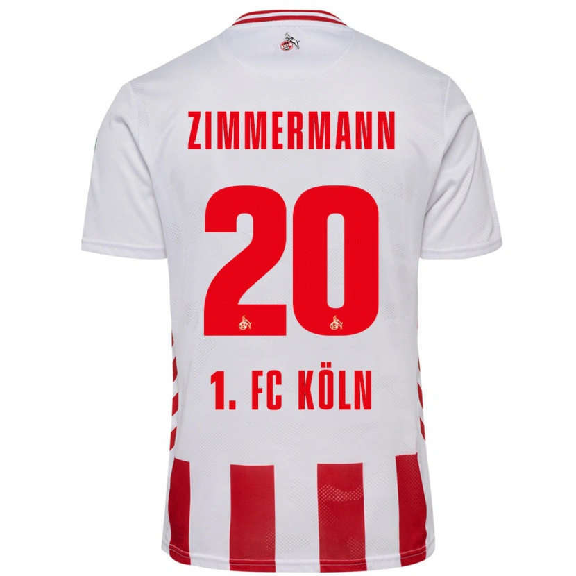 Danxen Męski Nick Zimmermann #20 Biały Czerwony Domowa Koszulka 2025/26 Koszulki Klubowe