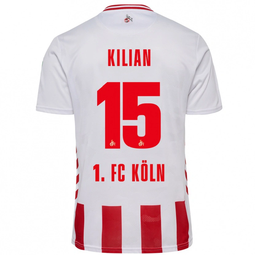 Danxen Męski Luca Kilian #15 Biały Czerwony Domowa Koszulka 2025/26 Koszulki Klubowe