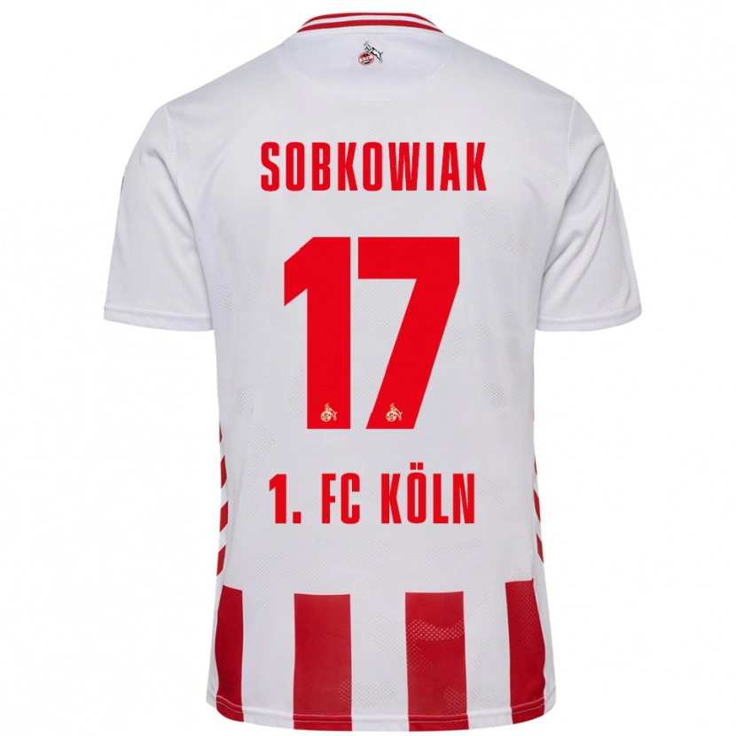 Danxen Męski Jannis Sobkowiak #17 Biały Czerwony Domowa Koszulka 2025/26 Koszulki Klubowe