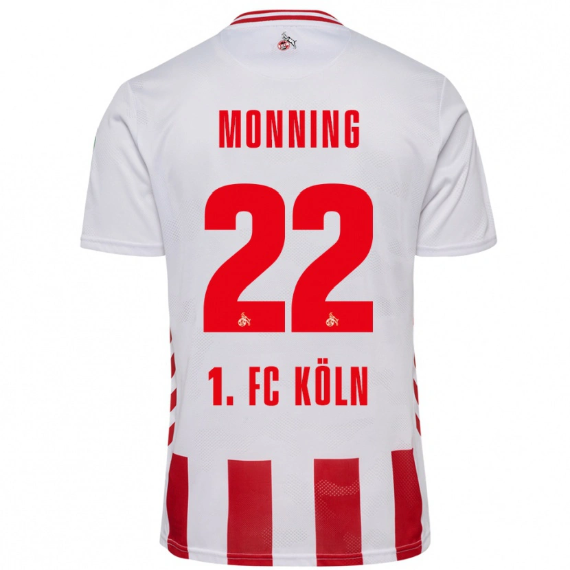 Danxen Męski Marlon Monning #22 Biały Czerwony Domowa Koszulka 2025/26 Koszulki Klubowe