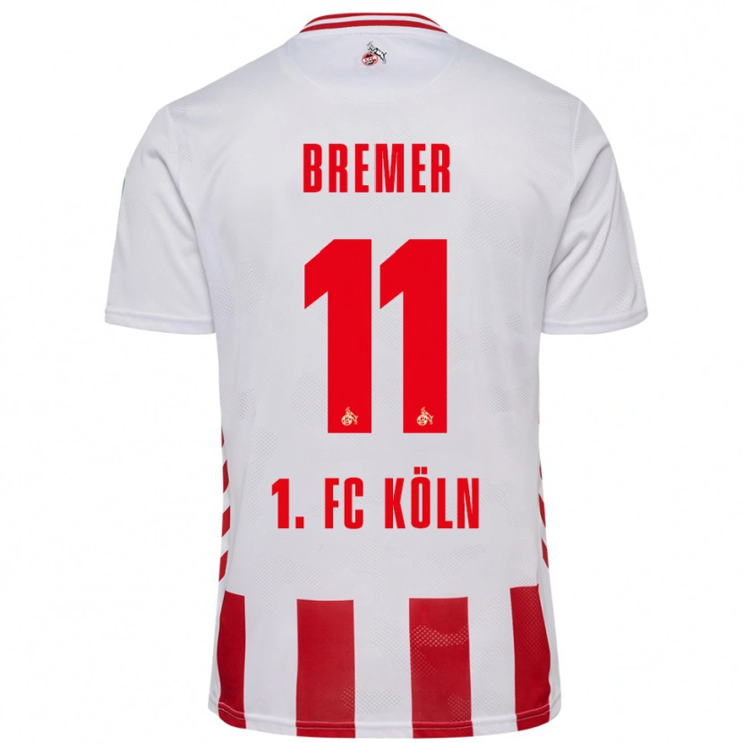 Danxen Męski Pauline Bremer #11 Biały Czerwony Domowa Koszulka 2025/26 Koszulki Klubowe