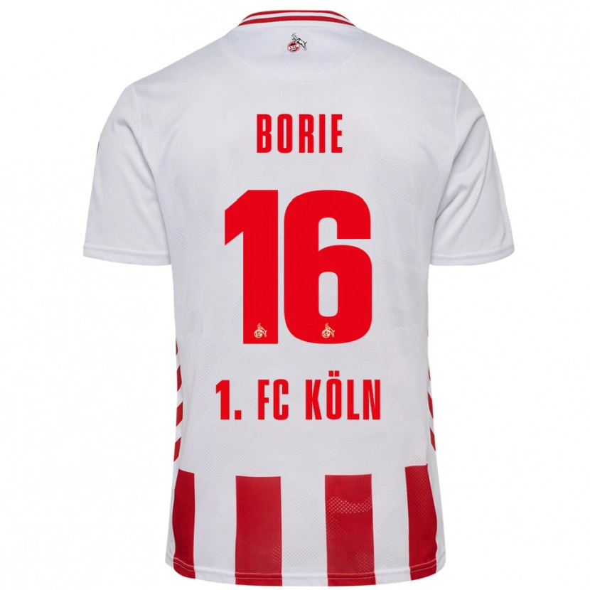 Danxen Męski Etienne Borie #16 Biały Czerwony Domowa Koszulka 2025/26 Koszulki Klubowe