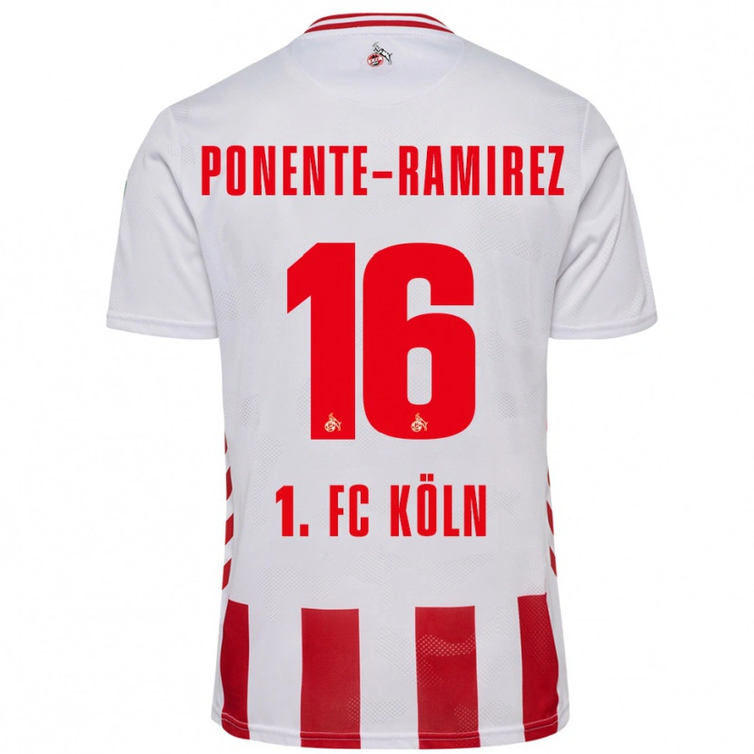 Danxen Męski Jason Ponente-Ramirez #16 Biały Czerwony Domowa Koszulka 2025/26 Koszulki Klubowe