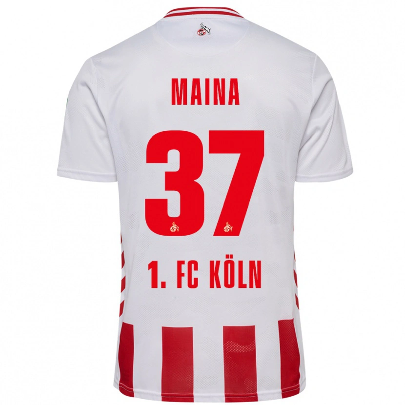 Danxen Męski Linton Maina #37 Biały Czerwony Domowa Koszulka 2025/26 Koszulki Klubowe