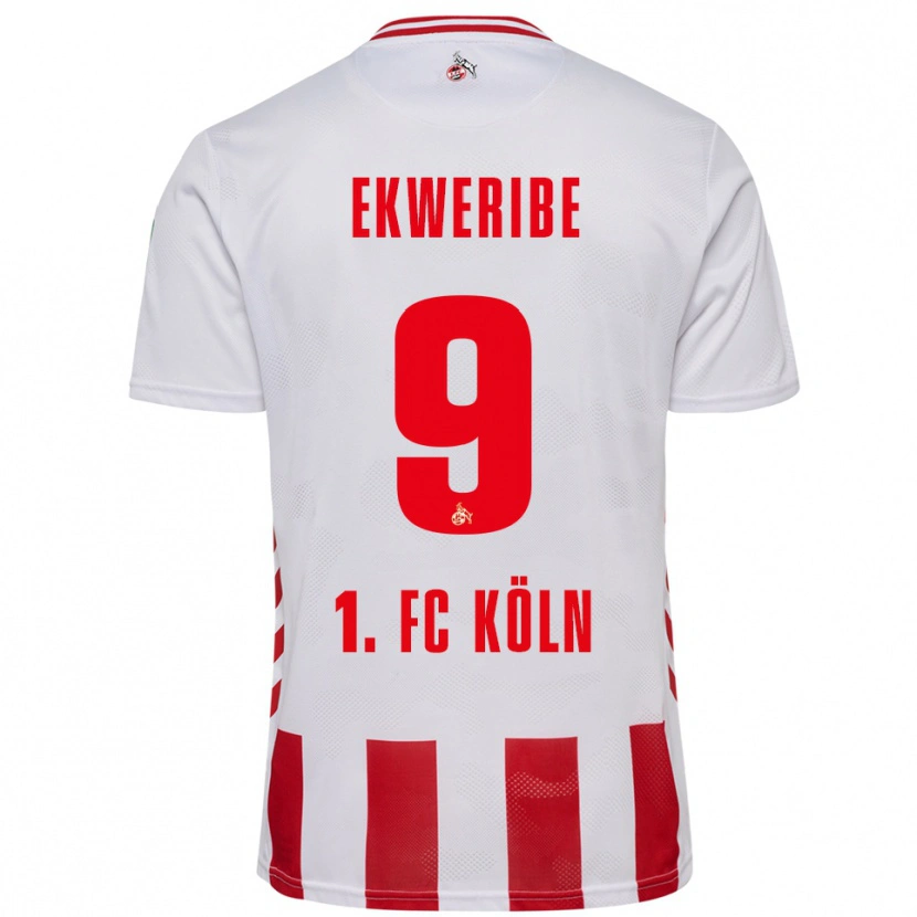 Danxen Męski Kevin Ekweribe #9 Biały Czerwony Domowa Koszulka 2025/26 Koszulki Klubowe