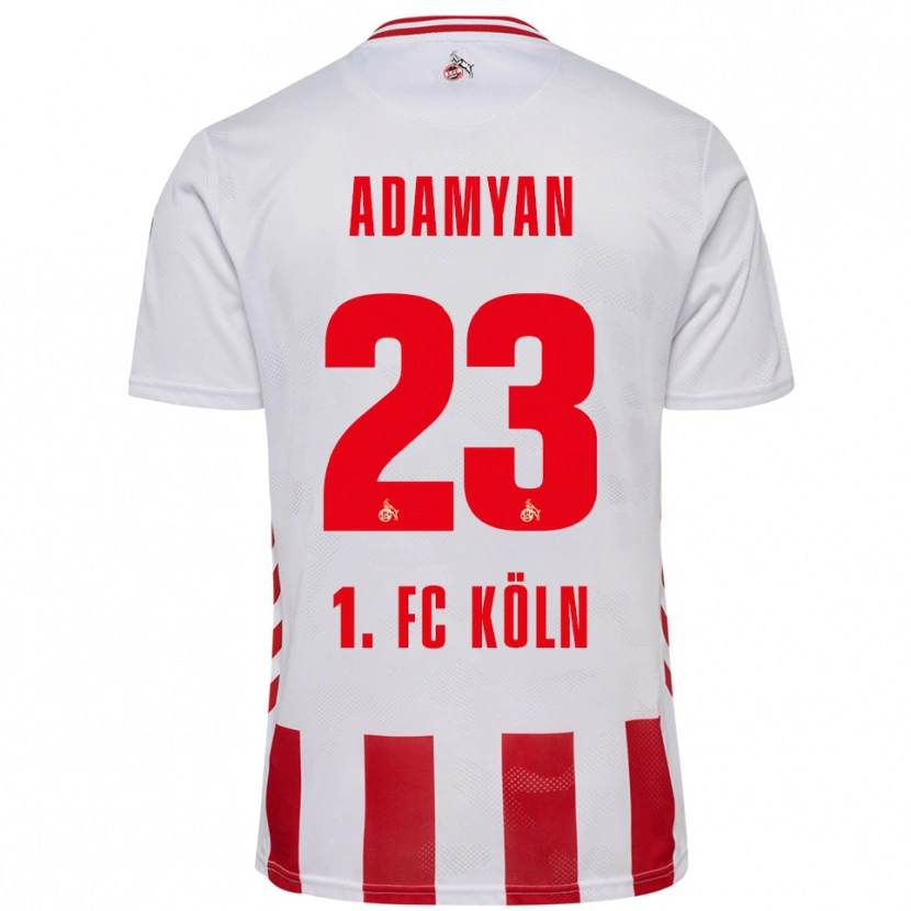 Danxen Męski Sargis Adamyan #23 Biały Czerwony Domowa Koszulka 2025/26 Koszulki Klubowe