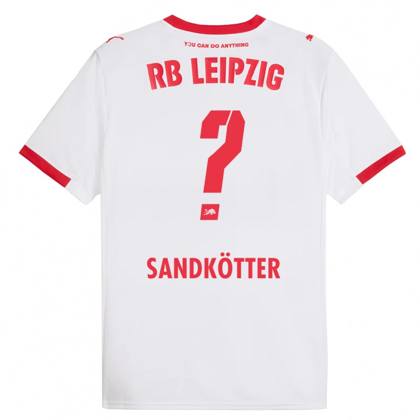 Danxen Męski Constantin Sandkötter #0 Biały Czerwony Domowa Koszulka 2025/26 Koszulki Klubowe