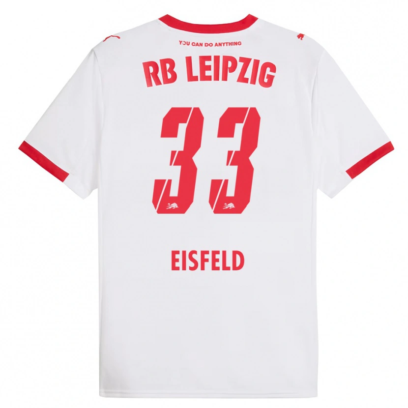 Danxen Męski Tom Eisfeld #33 Biały Czerwony Domowa Koszulka 2025/26 Koszulki Klubowe
