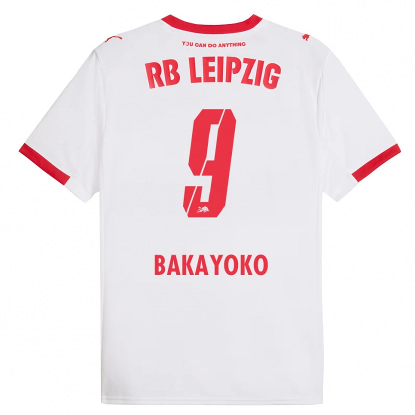 Danxen Męski Johan Bakayoko #9 Biały Czerwony Domowa Koszulka 2025/26 Koszulki Klubowe