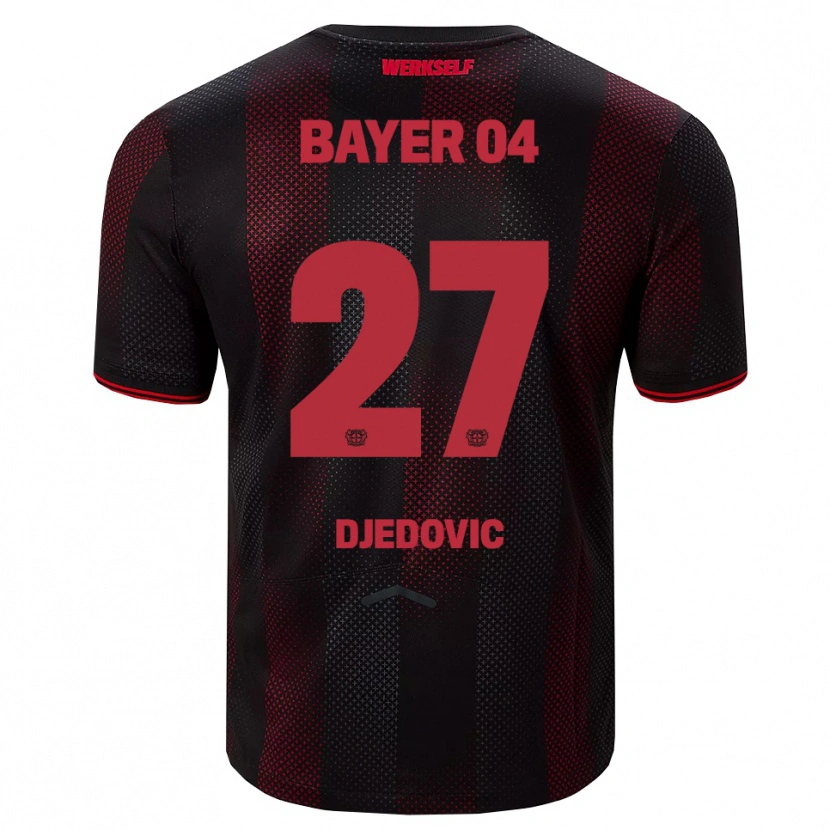 Danxen Męski Seldin Djedovic #27 Czarny Czerwony Domowa Koszulka 2025/26 Koszulki Klubowe