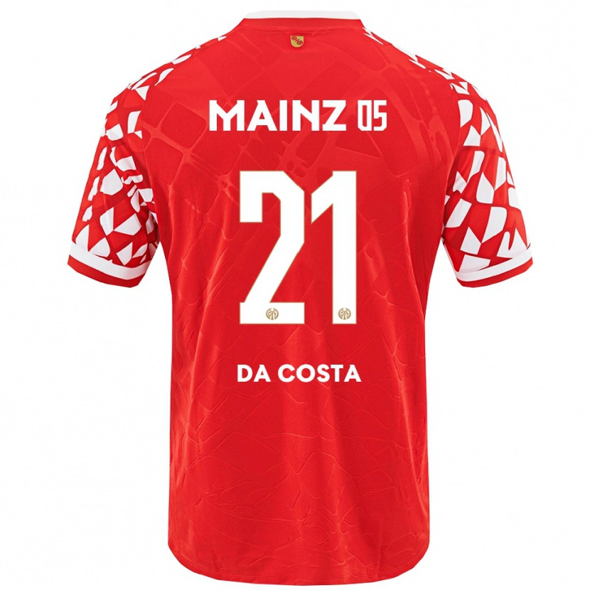 Danxen Męski Danny Da Costa #21 Czerwony Biały Domowa Koszulka 2025/26 Koszulki Klubowe