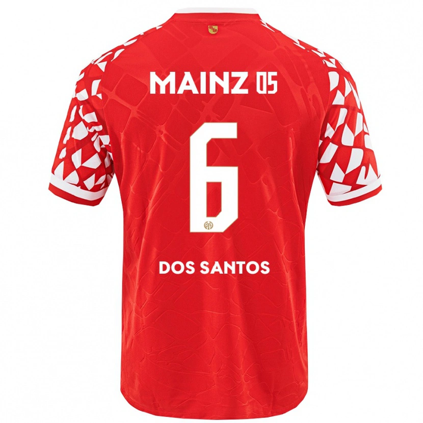 Danxen Męski Alexandre Tavares Dos Santos #6 Czerwony Biały Domowa Koszulka 2025/26 Koszulki Klubowe