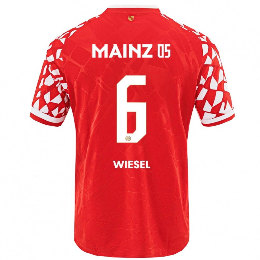 Danxen Męski Maggie Wiesel #6 Czerwony Biały Domowa Koszulka 2025/26 Koszulki Klubowe
