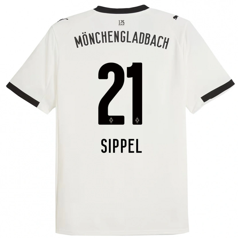 Danxen Męski Tobias Sippel #21 Biały Czarny Domowa Koszulka 2025/26 Koszulki Klubowe
