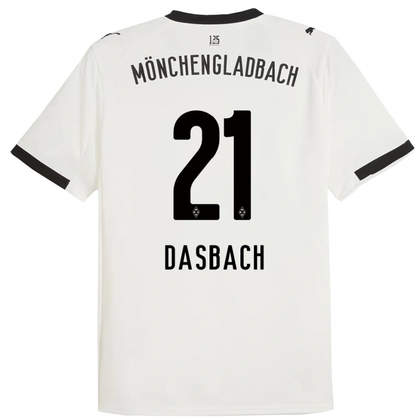 Danxen Męski Yannik Dasbach #21 Biały Czarny Domowa Koszulka 2025/26 Koszulki Klubowe