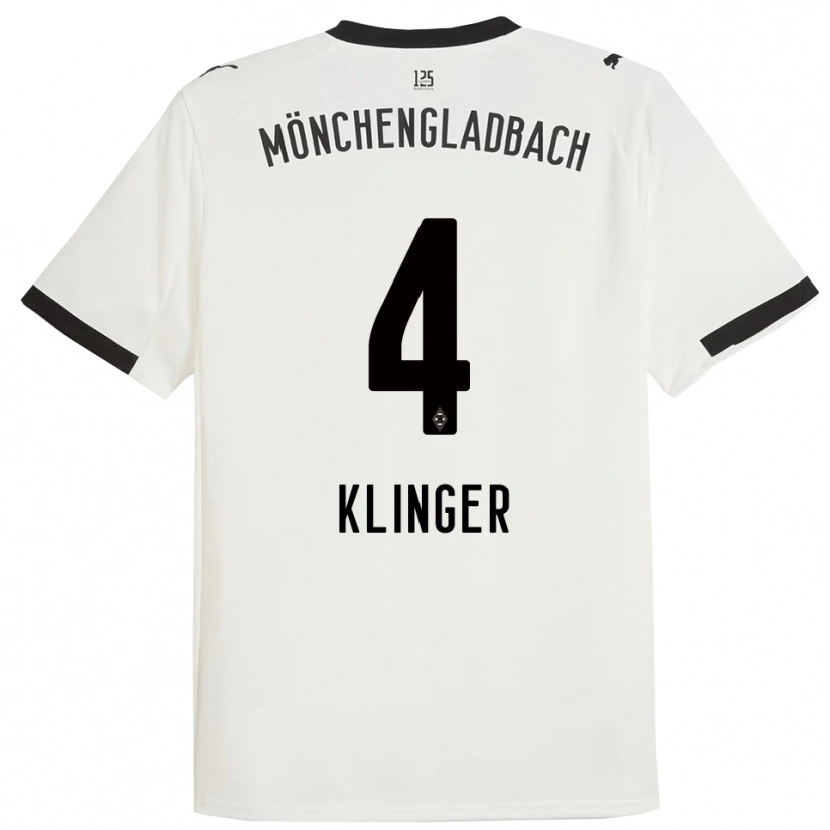 Danxen Męski Nina Klinger #4 Biały Czarny Domowa Koszulka 2025/26 Koszulki Klubowe