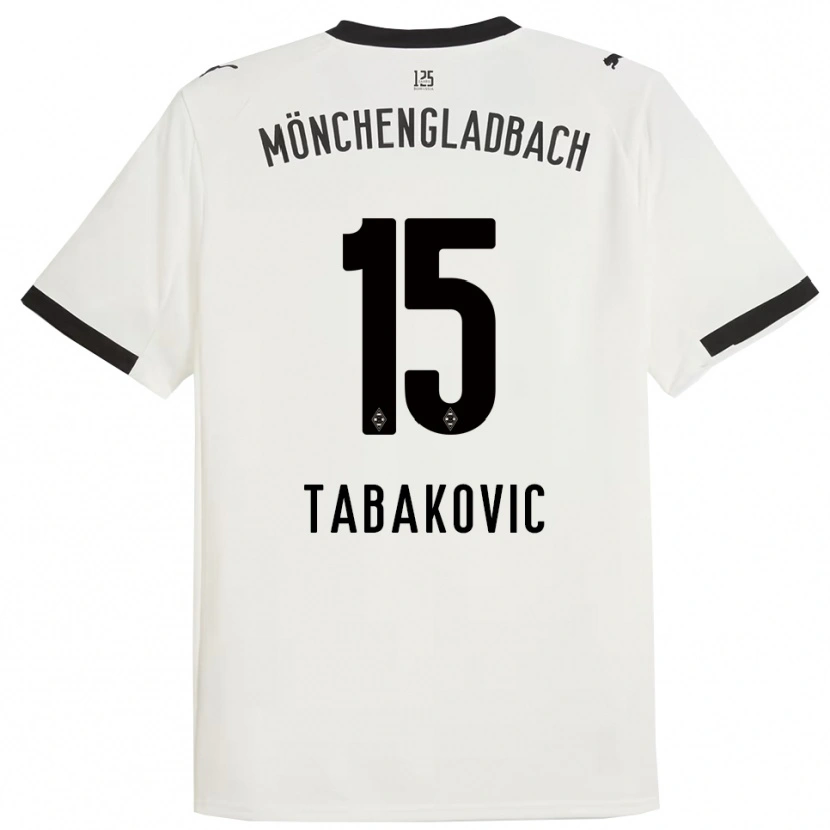 Danxen Męski Haris Tabakovic #15 Biały Czarny Domowa Koszulka 2025/26 Koszulki Klubowe
