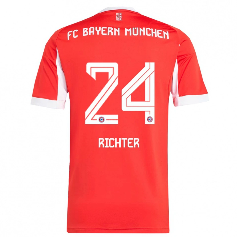 Danxen Męski Louis Richter #24 Biały Czerwony Domowa Koszulka 2025/26 Koszulki Klubowe