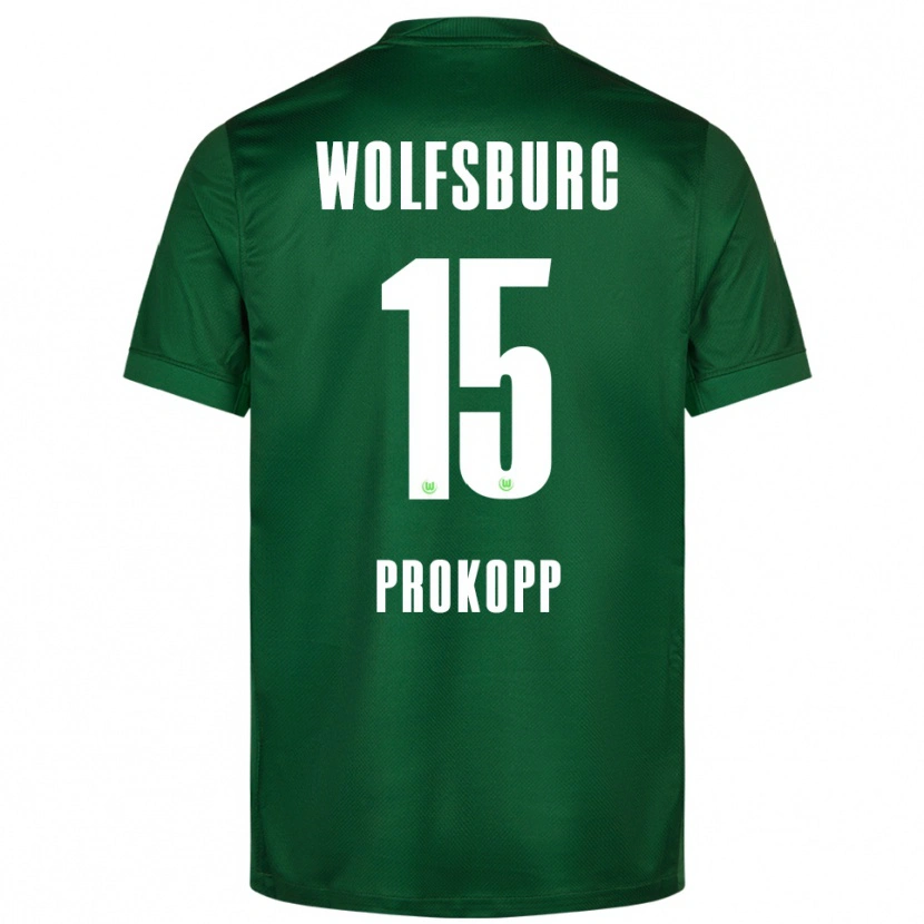 Danxen Męski Oskar Prokopp #15 Zielony Biały Domowa Koszulka 2025/26 Koszulki Klubowe