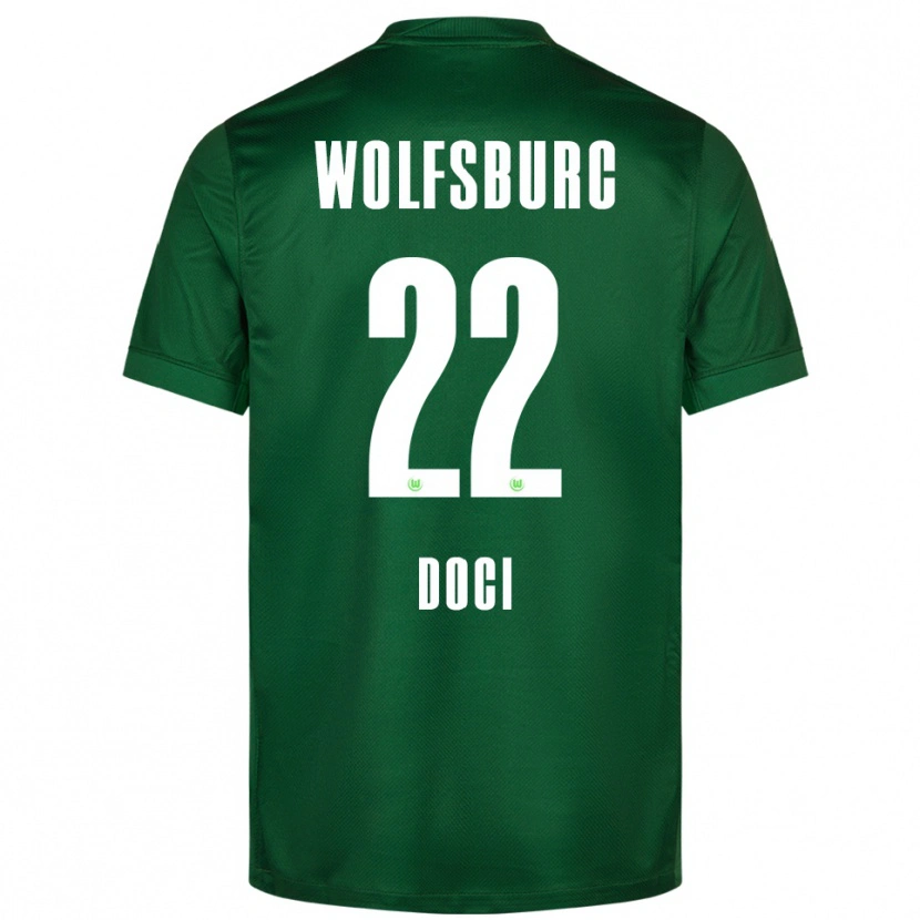 Danxen Męski Adrian Doci #22 Zielony Biały Domowa Koszulka 2025/26 Koszulki Klubowe
