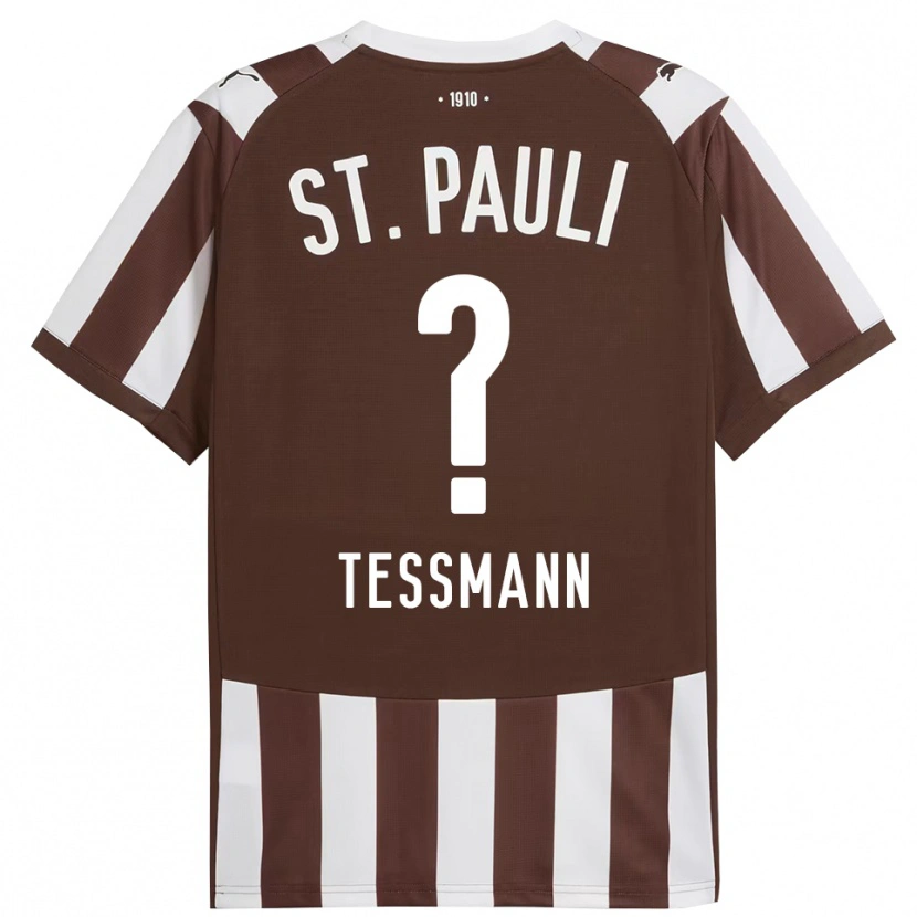 Danxen Męski Niklas Teßmann #0 Kawa Z Mlekiem Biały Domowa Koszulka 2025/26 Koszulki Klubowe