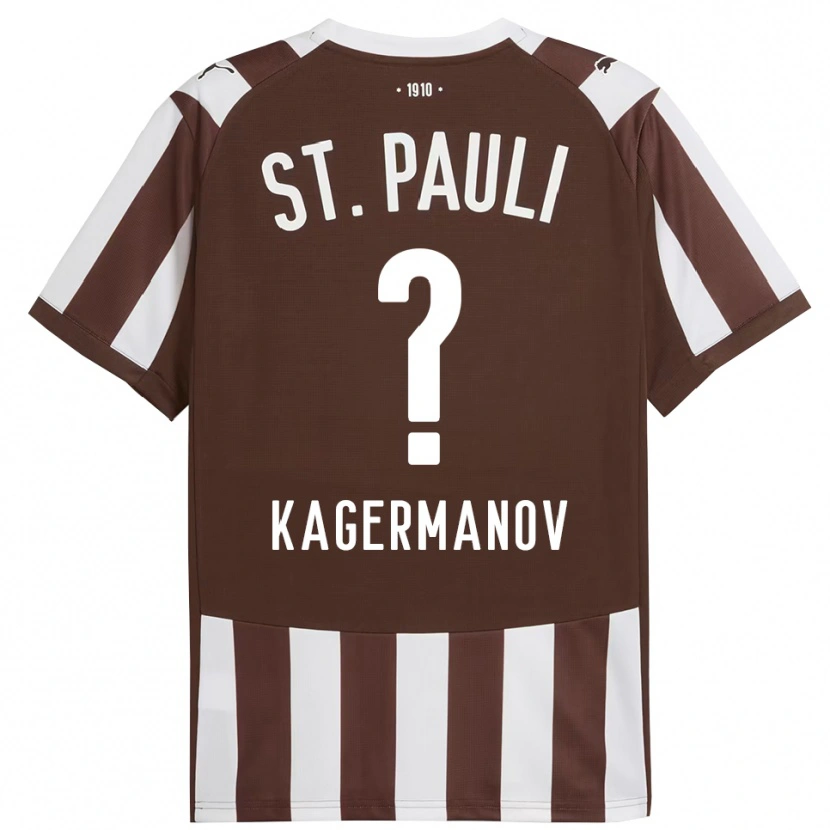 Danxen Męski Muslim Kagermanov #0 Kawa Z Mlekiem Biały Domowa Koszulka 2025/26 Koszulki Klubowe