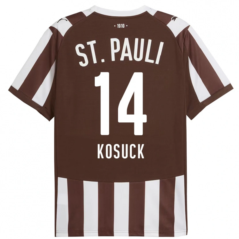 Danxen Męski Mats Kosuck #14 Kawa Z Mlekiem Biały Domowa Koszulka 2025/26 Koszulki Klubowe