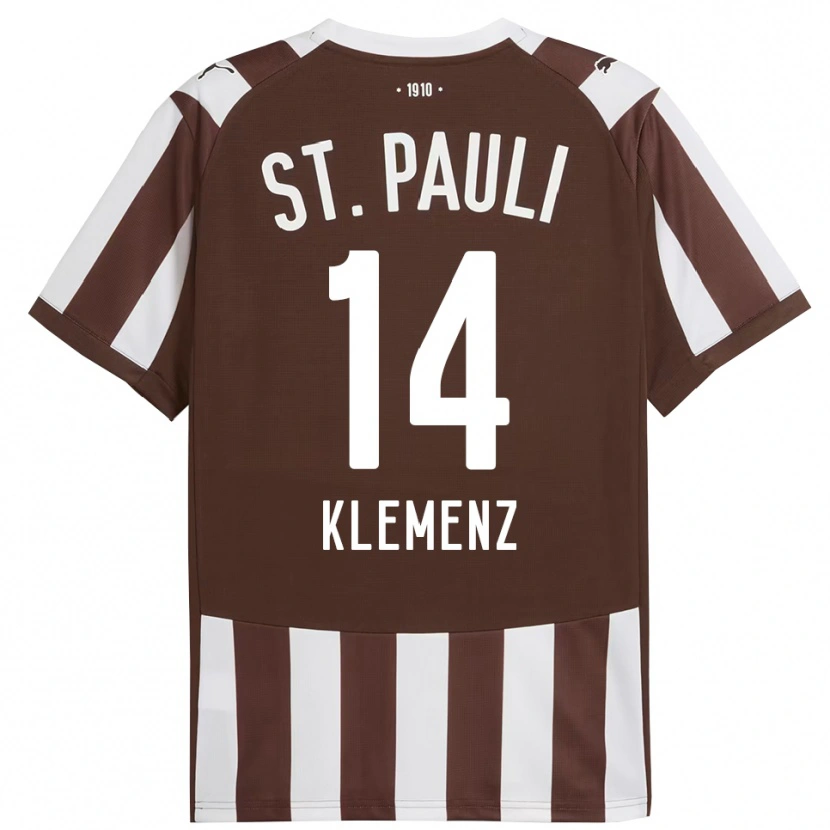 Danxen Męski Julian Klemenz #14 Kawa Z Mlekiem Biały Domowa Koszulka 2025/26 Koszulki Klubowe