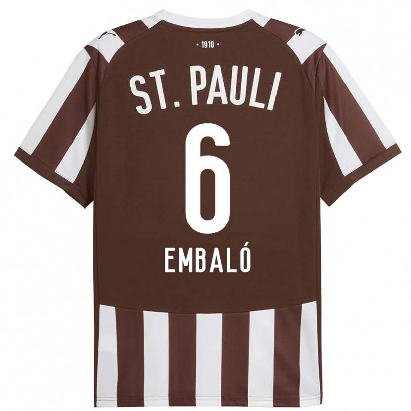 Danxen Męski Diego Embaló #6 Kawa Z Mlekiem Biały Domowa Koszulka 2025/26 Koszulki Klubowe
