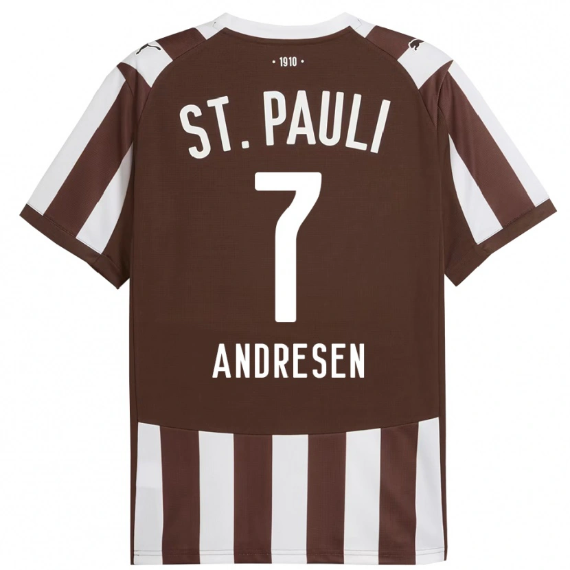 Danxen Męski Jan Andresen #7 Kawa Z Mlekiem Biały Domowa Koszulka 2025/26 Koszulki Klubowe