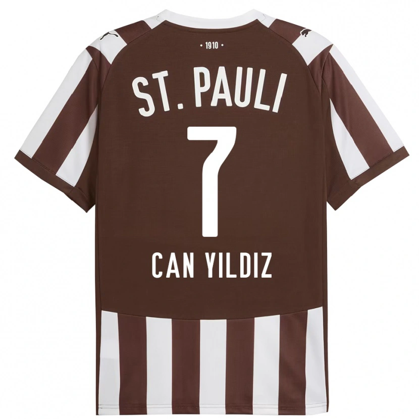 Danxen Męski Emre Can Yildiz #7 Kawa Z Mlekiem Biały Domowa Koszulka 2025/26 Koszulki Klubowe