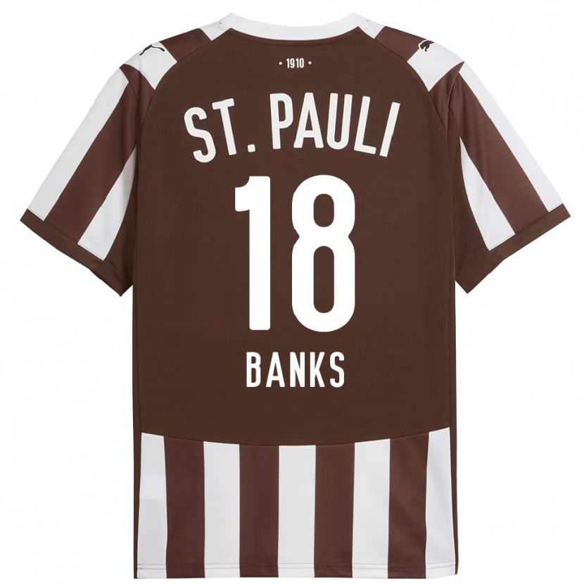 Danxen Męski Scott Banks #18 Kawa Z Mlekiem Biały Domowa Koszulka 2025/26 Koszulki Klubowe