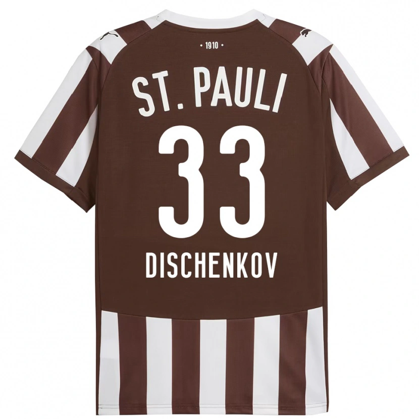 Danxen Męski Dimitri Dischenkov #33 Kawa Z Mlekiem Biały Domowa Koszulka 2025/26 Koszulki Klubowe