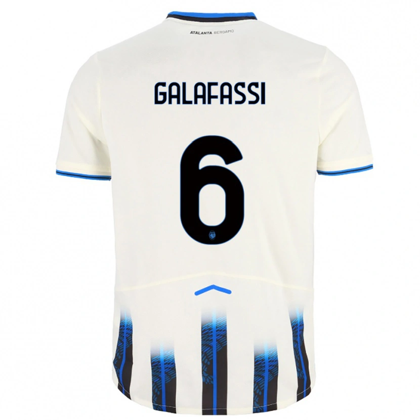 Danxen Męski Filippo Galafassi #6 Biały Niebieski Wyjazdowa Koszulka 2025/26 Koszulki Klubowe