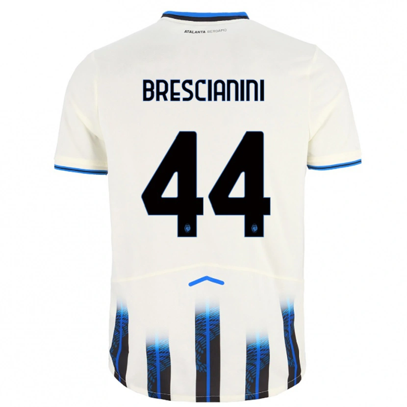 Danxen Męski Marco Brescianini #44 Biały Niebieski Wyjazdowa Koszulka 2025/26 Koszulki Klubowe