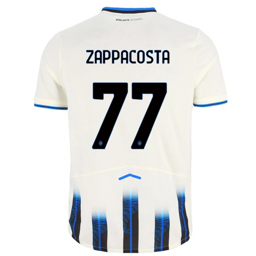 Danxen Męski Davide Zappacosta #77 Biały Niebieski Wyjazdowa Koszulka 2025/26 Koszulki Klubowe