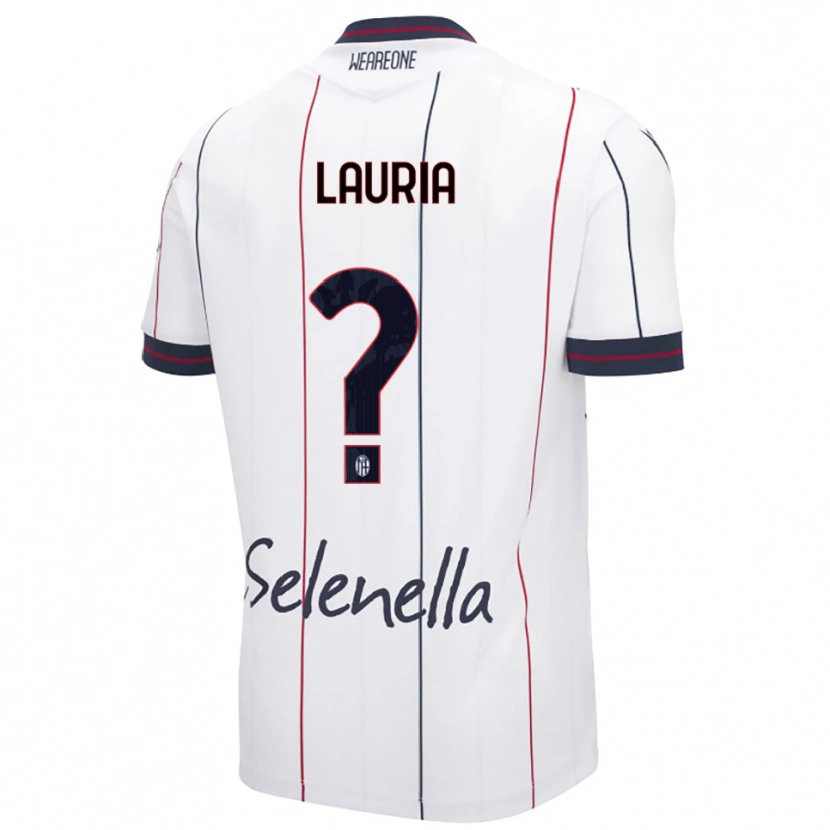 Danxen Męski Nicole Lauria #0 Biały Królewski Niebieski Wyjazdowa Koszulka 2025/26 Koszulki Klubowe