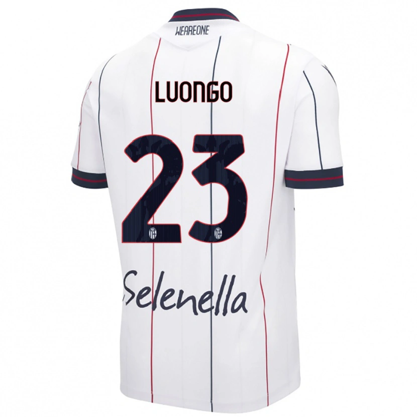 Danxen Męski Francesco Luongo #23 Biały Królewski Niebieski Wyjazdowa Koszulka 2025/26 Koszulki Klubowe