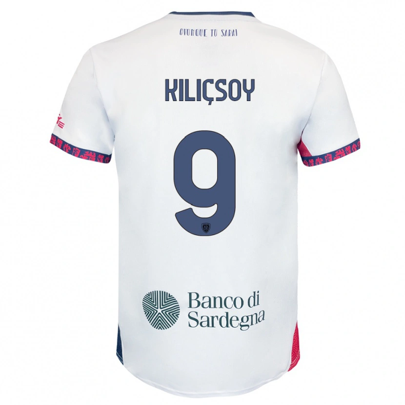Danxen Męski Semih Kılıçsoy #9 Biały Granatowy Czerwony Wyjazdowa Koszulka 2025/26 Koszulki Klubowe