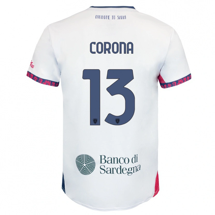 Danxen Męski Claudio Corona #13 Biały Granatowy Czerwony Wyjazdowa Koszulka 2025/26 Koszulki Klubowe