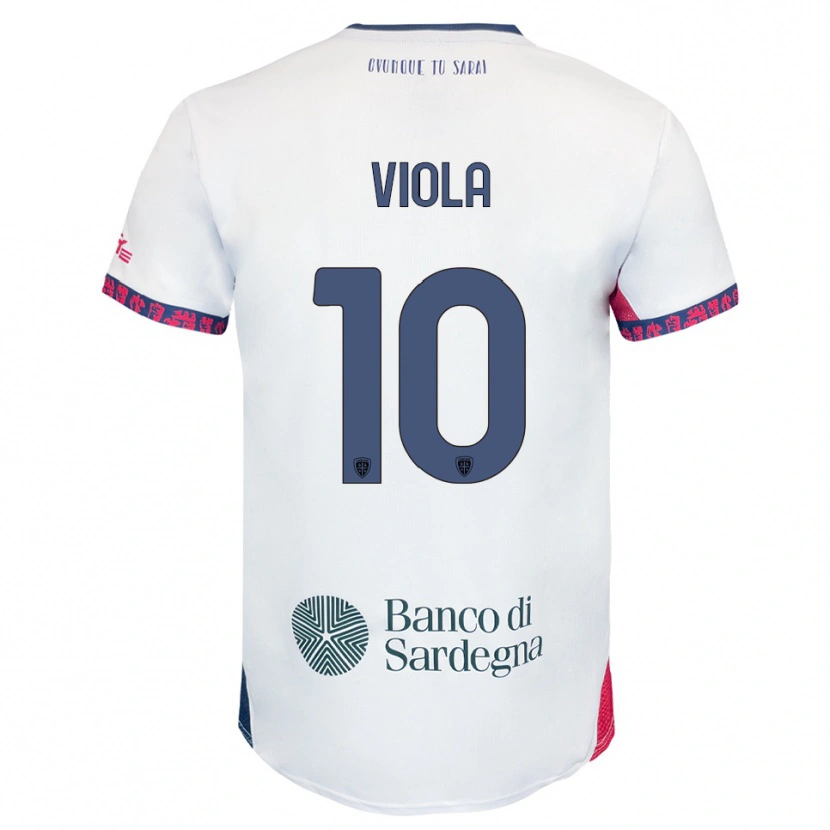 Danxen Męski Nicolas Viola #10 Biały Granatowy Czerwony Wyjazdowa Koszulka 2025/26 Koszulki Klubowe
