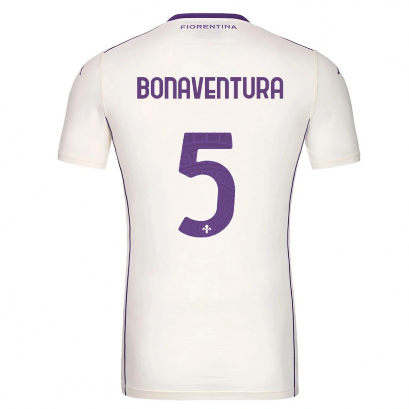 Danxen Męski Giacomo Bonaventura #5 Biały Fioletowy Czerwony Wyjazdowa Koszulka 2025/26 Koszulki Klubowe