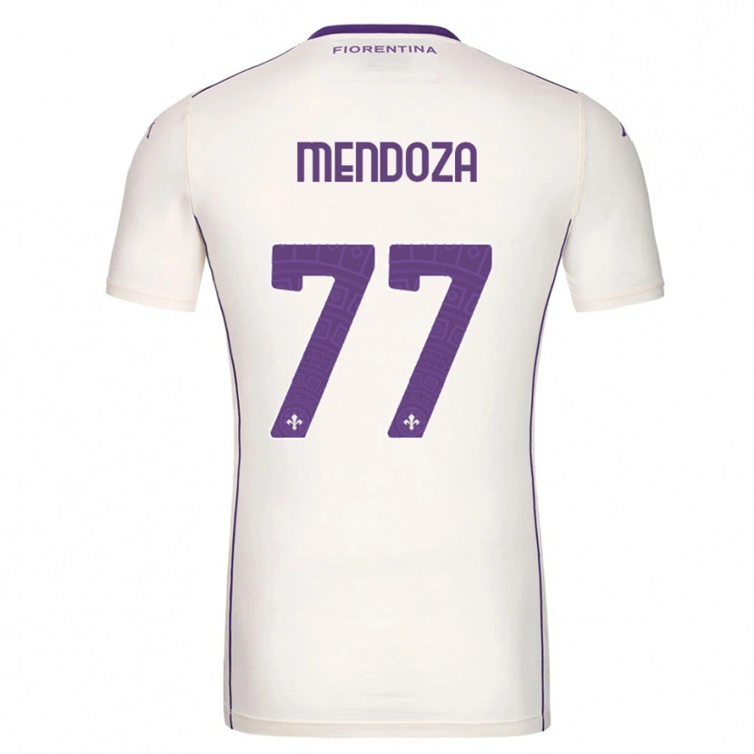 Danxen Męski William Mendoza #77 Biały Fioletowy Czerwony Wyjazdowa Koszulka 2025/26 Koszulki Klubowe