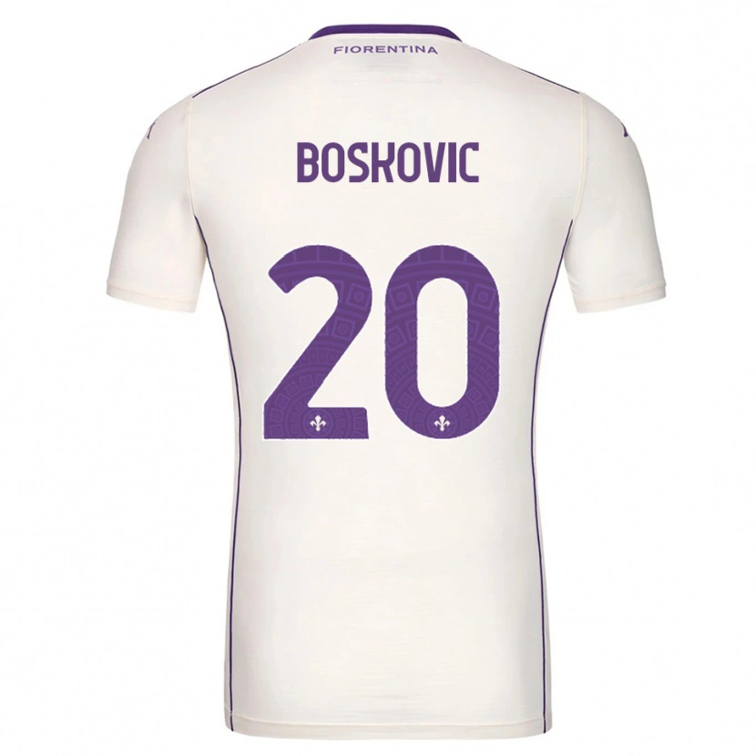 Danxen Męski Matko Boskovic #20 Biały Fioletowy Czerwony Wyjazdowa Koszulka 2025/26 Koszulki Klubowe
