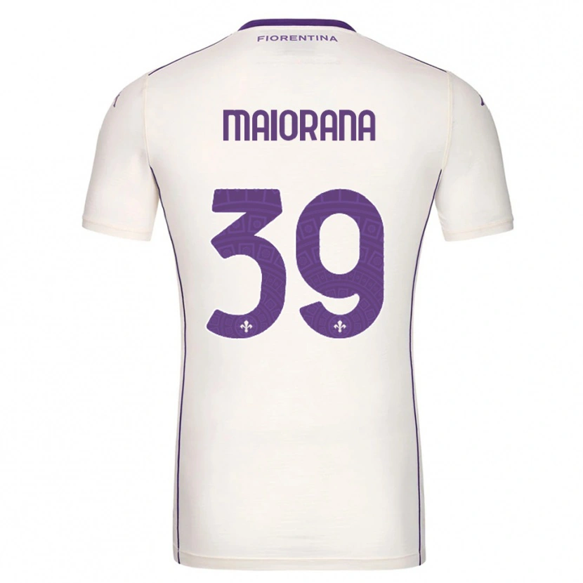Danxen Męski Stefano Maiorana #39 Biały Fioletowy Czerwony Wyjazdowa Koszulka 2025/26 Koszulki Klubowe