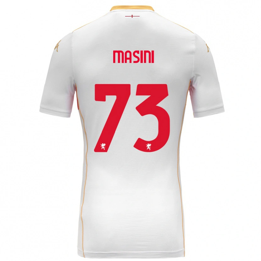 Danxen Męski Patrizio Masini #73 Biały Czerwony Wyjazdowa Koszulka 2025/26 Koszulki Klubowe