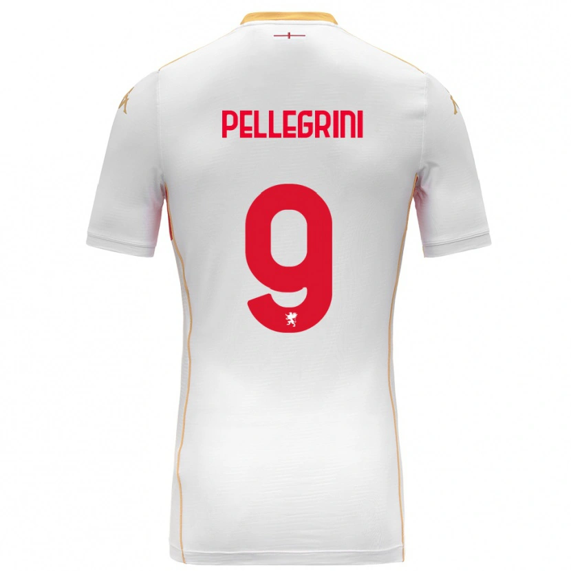 Danxen Męski Fernando Pellegrini #9 Biały Czerwony Wyjazdowa Koszulka 2025/26 Koszulki Klubowe