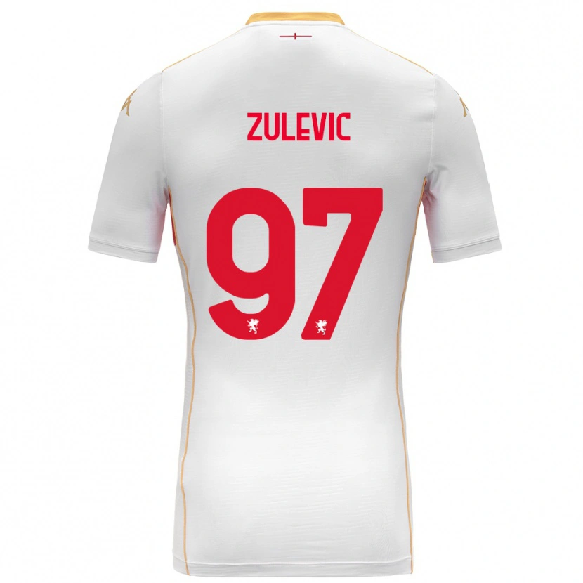 Danxen Męski Adam Zulevic #97 Biały Czerwony Wyjazdowa Koszulka 2025/26 Koszulki Klubowe