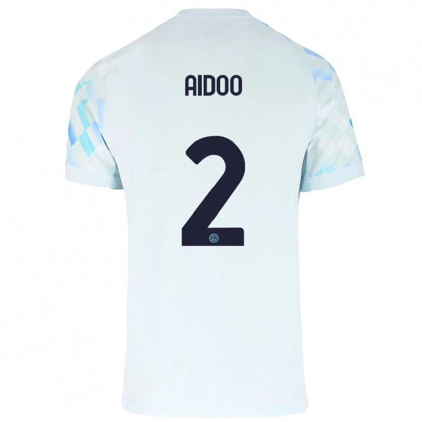 Danxen Męski Mike Aidoo #2 Biały Niebieski Wyjazdowa Koszulka 2025/26 Koszulki Klubowe